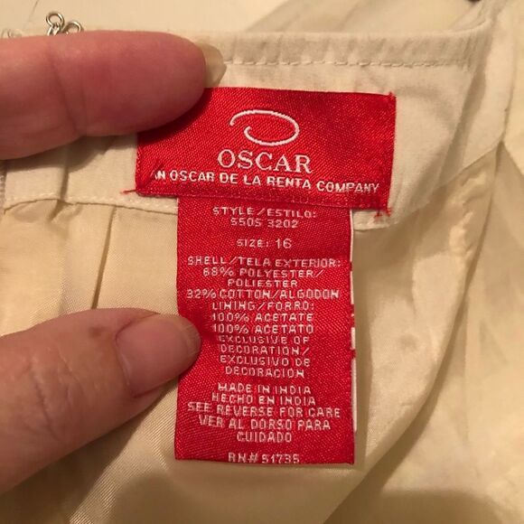 Oscar Embroidered Pleated Hem Skirt 16 - Picture 6 of 8